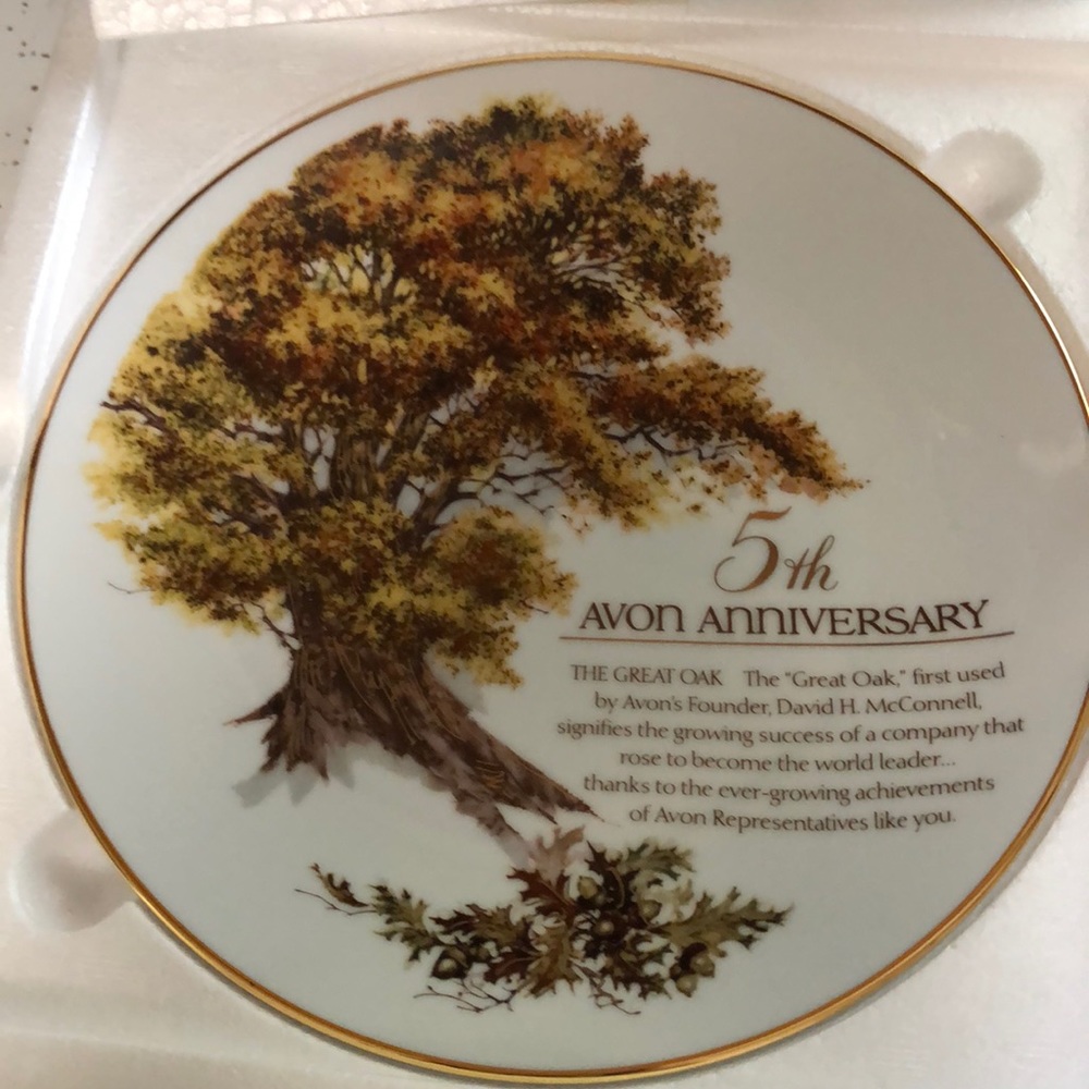 Avon 5th anniversary plaque The Great Oak